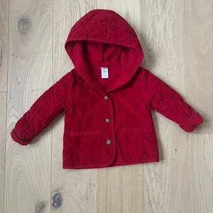 Carter's Quilted Hooded Puffer Jacket in Bright Red